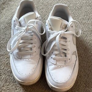 Nike White Lace-Up Sneakers